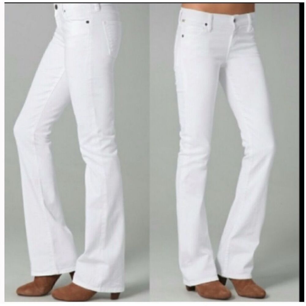 Citizens of Humanity Kelly stretch low waist bootcut white jeans 30